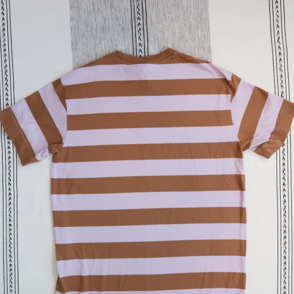 Kowtow T-Shirt Dress Lilac Earth Stripe | XS - Picture 8 of 9